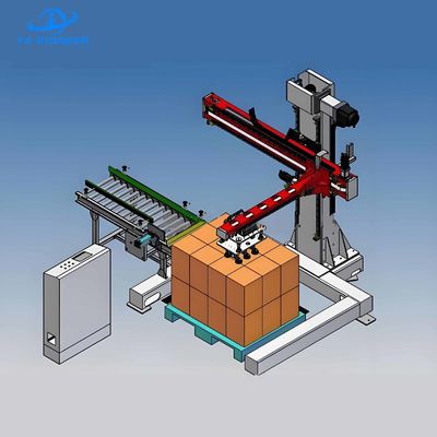 ราคาดี 1800mm ความสูง ระบบอัตโนมัติ palletizing 400-600 วงจร / H เครื่อง palletizer ออนไลน์