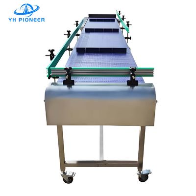 ราคาดี ความเร็วปรับได้ Flat Top Modular Belt Conveyor SS304 กรอบเคลือบเหล็กคาร์บอน ออนไลน์