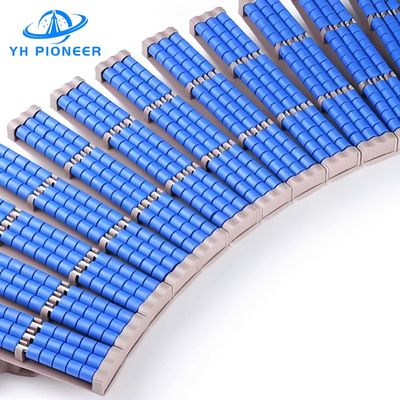 แผ่นโซ่กลมขนส่งเหล็กด้วย PP PE POM เข็มขัดแบบจําลองสําหรับการขนส่งที่เรียบง่าย