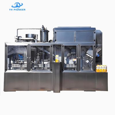 เครื่องบรรจุกล่องหลังคาเหล็กสแตนเลส 304 316 วัสดุสำหรับบรรจุภัณฑ์น้ำผลไม้ที่ถูกสุขอนามัย การออกแบบที่กะทัดรัด ความยาว 3300 มม. ออกแบบมาเพื่อประหยัดพื้นที่